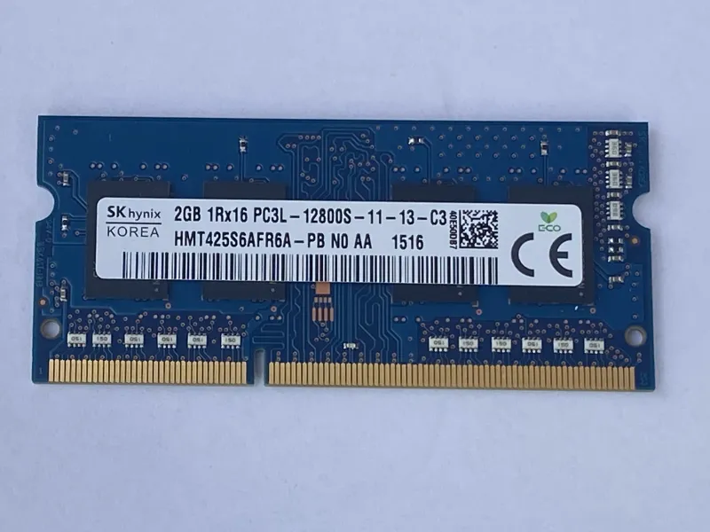SK Hynix 2GB 1Rx16 PC3L-12800S HMT425S6AFR6A-PB SO-DIMM